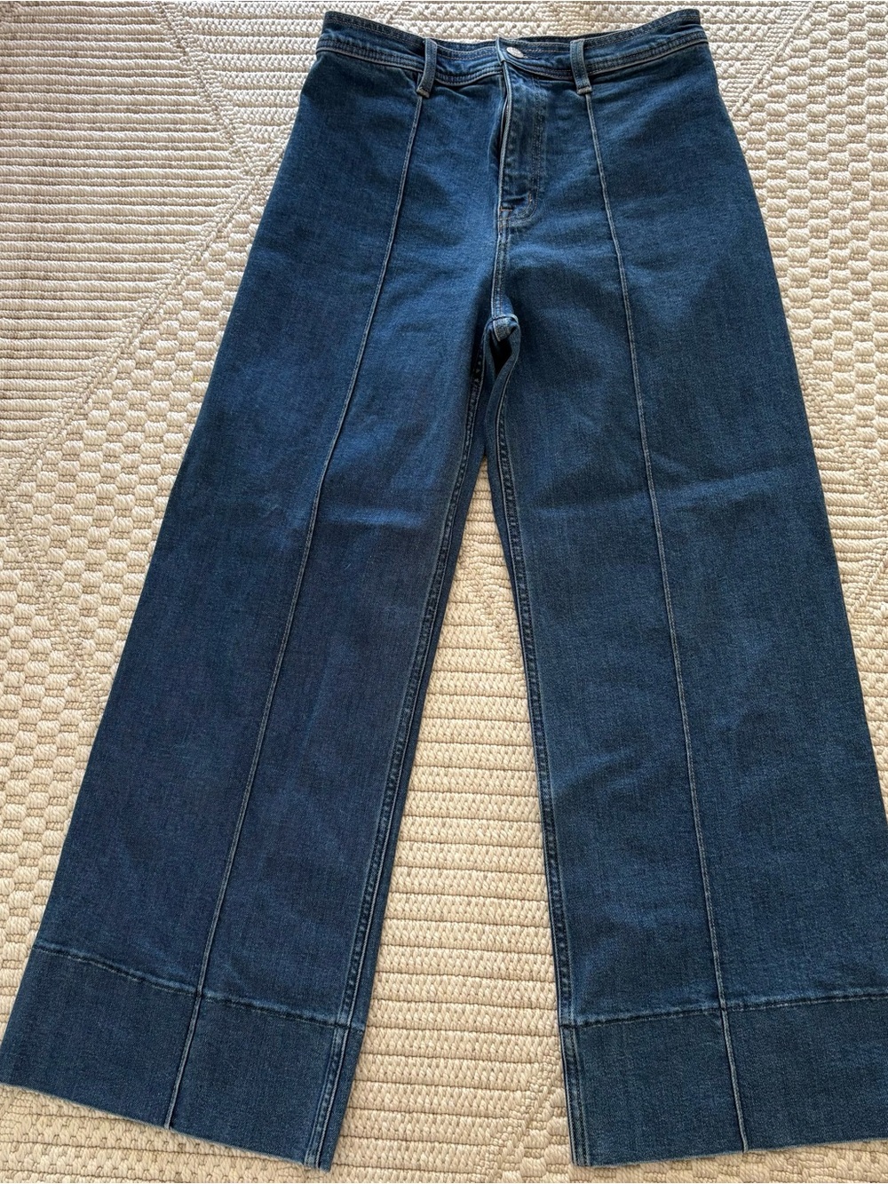 Pistola Dark Blue Wide-Leg Jeans with Center Seams